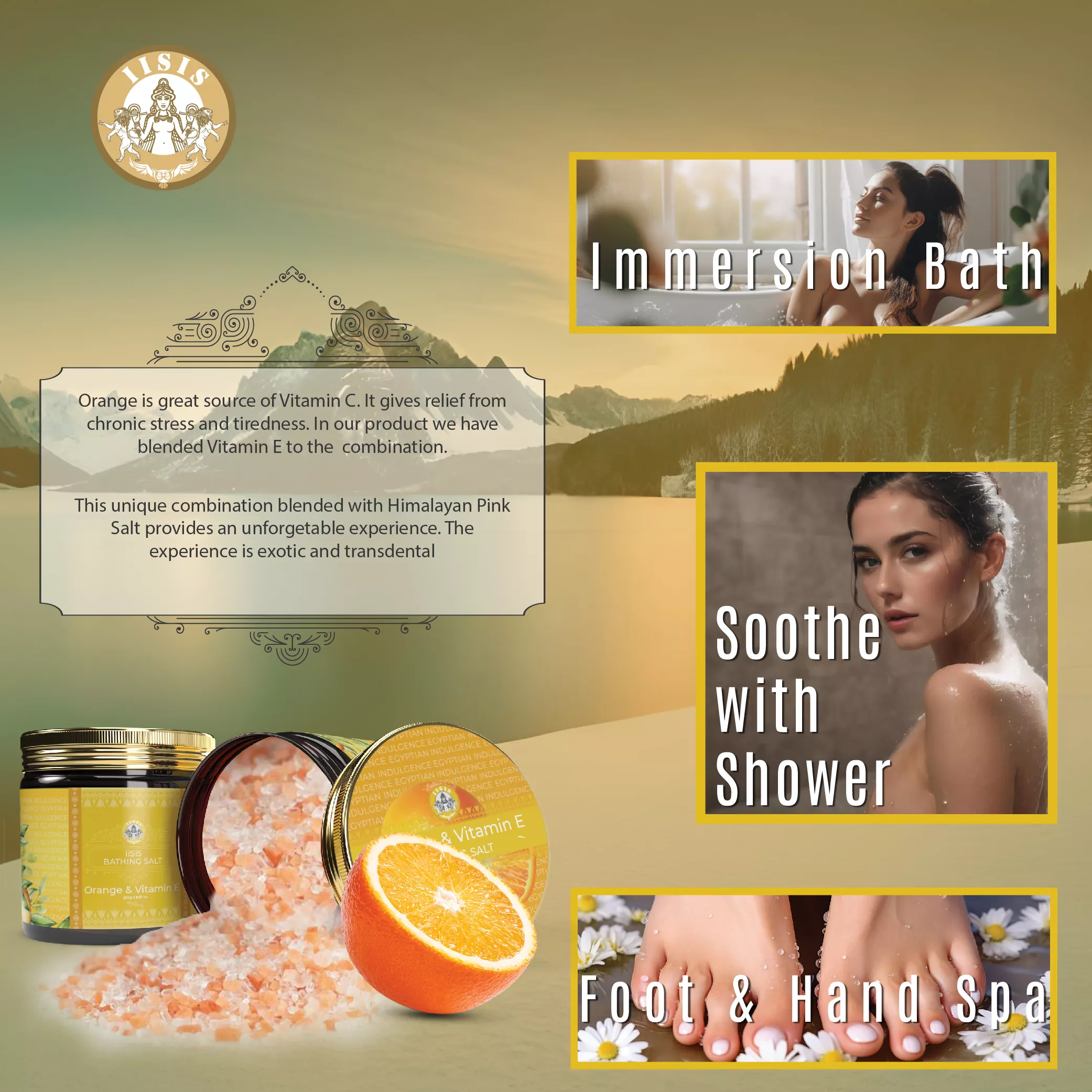 Orange & Vitamin E Bath Salt (250g)